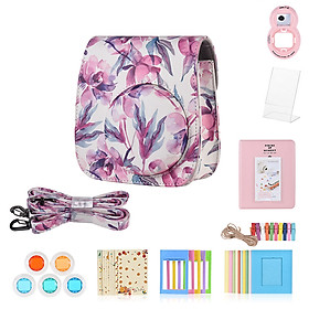 Bộ Phụ Kiện Cho Camera 8 Trong 1 Andoer Cho Fujifilm Instax Mini 9/8/8+/8s Với Túi Máy Ảnh Gương Selfie Bộ Lọc Album Khung Ảnh Nhãn Dán