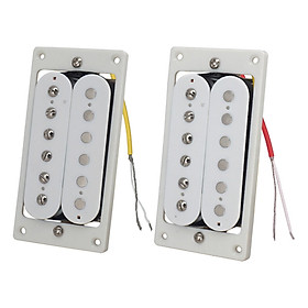 Tone Pickups Set, Humbucker Double Coil Neck Pickup and Bridge Pickup Replacement Parts for Standard Humbucker  Electric Guitar