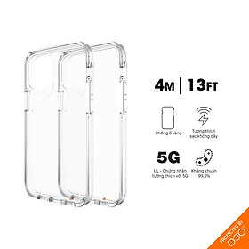 Ốp lưng chống sốc Gear4 D3O Crystal Palace iPhone - Công nghệ chống sốc độc quyền D3O, kháng khuẩn, tương thích tốt với sóng 5G