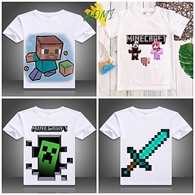ÁO THUN MINECRAFT 1 CÓ SIZE TRẺ EM NAM NỮ UNISEX CHO CẢ GIA ĐÌNH AOMIVN V1812