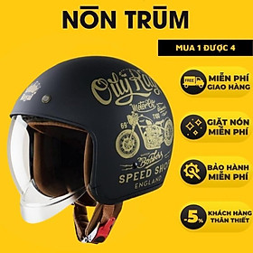 Nón bảo hiểm 3/4 ROYAL M139 có kính âm V5 ĐEN