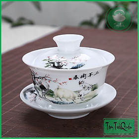 Mua Khải pha trà sứ trắng Đức Hóa 200ml ( có họa tiết )
