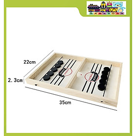 Đồ Chơi Gỗ, Bộ Cờ Búng Foosball Winner, Sling Puck Đồ Chơi Vận Động Cho Bé BABYBOSS - Tặng Kèm 1 Tranh Ghép Bằng Gỗ