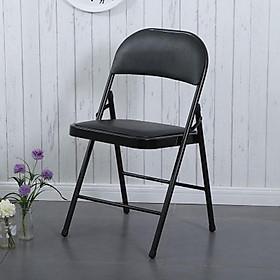 Portable Folding Metal Chair for Home Office Domitory Computer Table Supplies