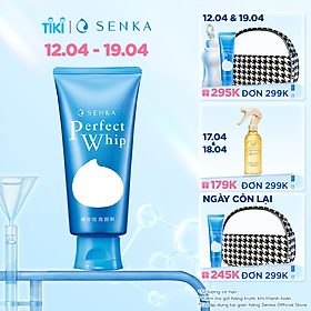 Sữa Rửa Mặt Tạo Bọt Chiết Xuất Tơ Tằm Trắng Senka Perfect Whip 120g - 14839