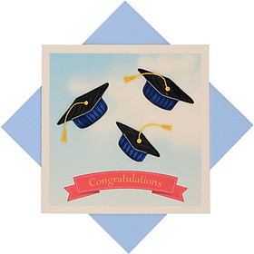 THIỆP HANDMADE – THIỆP CHÚC MỪNG TỐT NGHIỆP GIẤY XOẮN 3D – THIỆP THỦ CÔNG NGHỆ THUẬT TẶNG KÈM KHUNG TRANH GIẤY TRANG TRÍ ĐỂ BÀN HOẶC TREO TƯỜNG – THIỆP TẶNG KỶ NIỆM, TỐT NGHIỆP...