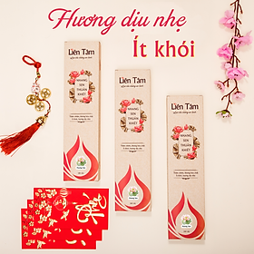 Mua Combo 3 hộp Nhang Sen Thuần Khiết (Hương Sen) Liên Tâm 29cm 200 cây - Ít khói  dịu nhẹ