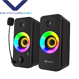 Mua Loa 2.0 Kisonli X8 Black LED - Hàng chính hãng