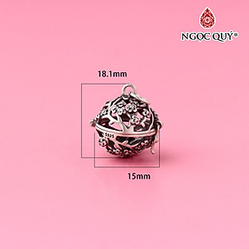 Charm bạc treo họa tiết đựng hạt - Ngọc Quý Gemstones