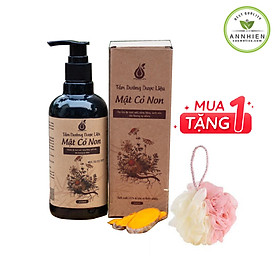 Sữa Tắm Dược Liệu MẬT CỎ NON - Sữa tắm thảo Dược Tốt Cho Phụ Nữ Mang Thai - Sau Sinh - Người Lớn Tuổi Giúp Dưỡng Trắng Da - Hết Mụn Lưng - Viêm Da Giúp Thư Giãn Tặng kèm Bông Tắm Cao cấp