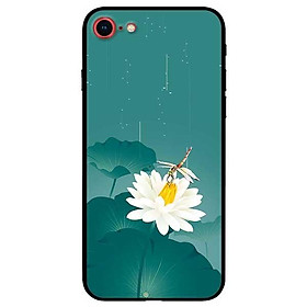 Ốp lưng dành cho iPhone 7 / iPhone 8 - iPhone Se 2020 - 7 Plus / 8 Plus mẫu Hoa Trắng Chuồn Chuồn