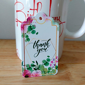 Mua Tag giấy thanks you  thẻ treo cám ơn  mác giấy (100 cái) giấy dày đẹp