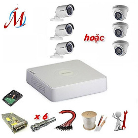 Mua Trọn bộ 3 camera Hikvision 1.0 Megapixel