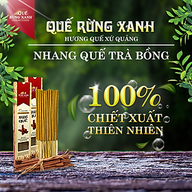 Mua Nhang 34cm thảo mộc hương quế cao cấp 180 nén/hộp Quế Rừng Xanh 100% nguyên chất từ quế rừng Trà Bồng giúp thư thái tinh thần  an toàn sức khỏe - HÀNG CHÍNH HÃNG