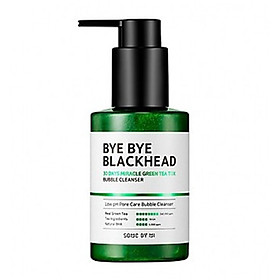 Sữa rửa mặt làm giảm và ngăn ngừa mụn đầu đen Some By Mi Bye bye blackhead 30 days miracle greentea tox bubble cleanser