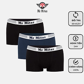 Combo 3 quần lót nam Boxers Mr Mitas Basics viền êm ái