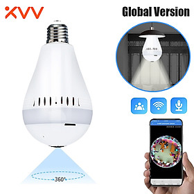 Global Version Xiaovv D3 1080P Smart Bulb Security Camera 2.4G WiFi IP Camera 360°Panoramic Home Surveillance Cameras