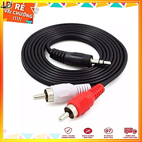 Mua Dây loa 1 ra 2 (3.5mm sang 2 hoa sen)   dây dày dặn  chắc chắn  âm thanh chuẩn