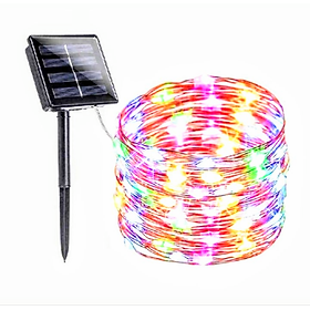 Mua BỘ ĐÈN LED TRANG TRÍ NHẤP NHÁY  NHIỀU MÀU SẮC DÀI 20M SỬ DỤNG ĐIỆN NĂNG LƯỢNG MẶT TRỜI CẢM BIẾN ÁNH SÁNG TỰ ĐỘNG BẬT TẮT ĐÈN THÔNG MINH HÀNG LOẠI TỐT