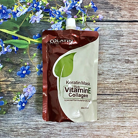 Kem ủ tóc siêu mượt Colatin Keratin Mask Vitamin E 500ml