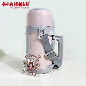 BÌNH Ủ CHÁO GIỮ NHIỆT 1100ML - A06-BK3182 TẶNG HÌNH DÁN