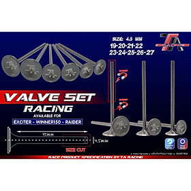 Xupap TA Racing Hợp Kim Gắn Dream, Wave, Sirius, Exciter, Winner, Raider, Satria