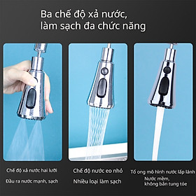 Mua Loa vòi  đầu vòi nước tăng áp xoay 360 độ  3 chế độ đa năng phù hợp các loại vòi rửa bát  lavabo nóng lạnh