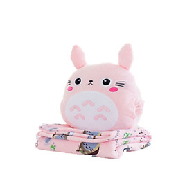 Mua Bộ chăn gối 3 trong 1 totoro cao cấp chăn hoạt hình (Hồng)