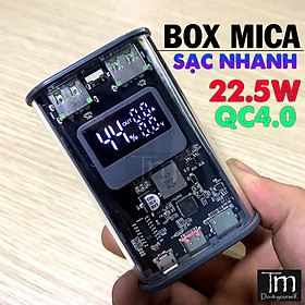 Mua Box Sạc Dự Phòng Trong Suốt Sạc Nhanh 22.5W