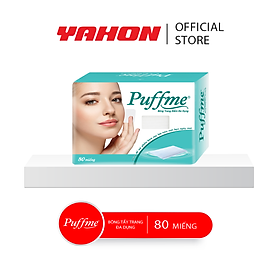 Hộp Bông Tẩy Trang Đa Dụng PUFFME, 80 Miếng/Hộp