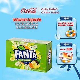 Hình ảnh [TẶNG VOUCHER ESTEEM]  Thùng 24 Lon Nước Giải Khát Có Gas Fanta Soda Kem 320mlx24 Coca-Cola Official Store Sale 15.5