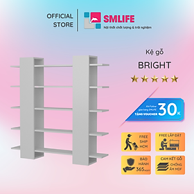Mua Giá sách trang trí bằng gỗ thiết kế đa năng SMLIFE Bright