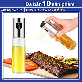 Bình xịt dầu ăn phun sương bằng thủy tinh dung tích 100ml, Chai xịt dầu ăn xịt gia vị cao cấp an toàn tiện lợi