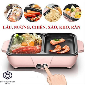 Mua Bếp nướng lẩu đa năng 2 in 1 Mini Hàn Quốc - Nồi Đôi Mini Nướng và Lẩu 2 trong 1 BNL03