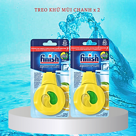Combo 2 miếng khử mùi, diệt khuẩn máy rửa chén Finish Dishwasher Freshener Lemon