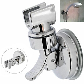 Shower Head Holder Chrome Bathroom Wall Mount Adjustable Suction Bracket
