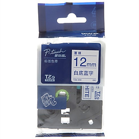 Brother TZe-233 Brother TZe-233 12mm white label ribbon (for all brothers PT series)