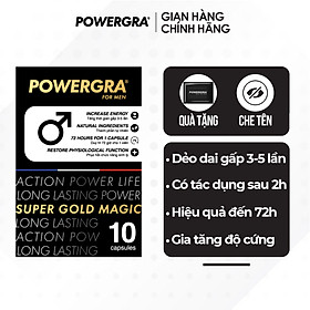 Viên uống hỗ trợ nam giới Powergra For Men (Super Gold Magic) - Hộp 10 viên