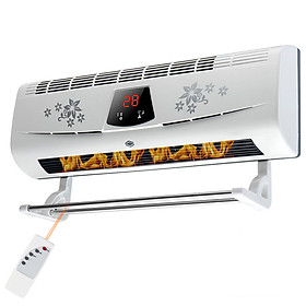Mua Máy sưởi gốm cao cấp BPT-4502 hiển thị nhiệt độ kèm điều khiển từ xa để bàn hoặc treo tường