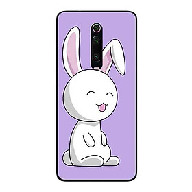 Ốp Lưng in cho Xiaomi Mi 9T Mẫu Thỏ Nền Tím - Hàng Chính Hãng