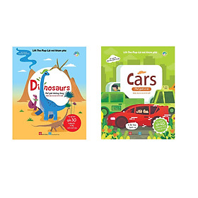 Bộ 02 cuốn sách sinh động dành cho bé: Lift-the-flap-Lật mở khám phá - Dinosaurs - Thế giới khủng long + Lift-the-flap-Lật mở khám phá - Cars - Thế giới ô tô