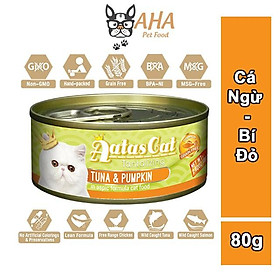 Pate Mèo Con Aatas Cat 80g Nguyên Chất Từ Cá Ngừ Mix Với 12 Vị Thơm Ngon Không Chất Bảo Quản, Ngũ Cốc, Phẩm Màu