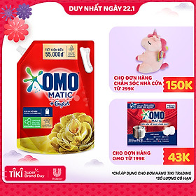 Túi Nước Giặt OMO Matic Comfort Hương Tinh dầu thơm 2.9kg