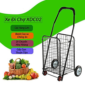 Mua Xe Đẩy ĐI Siêu Thị  Đi Chợ Có Giỏ Hàng Cỡ Lớn Cao Cấp Nhập Khẩu XDC02-2B