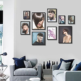 Bộ ảnh treo tường trang trí salon tóc KA173