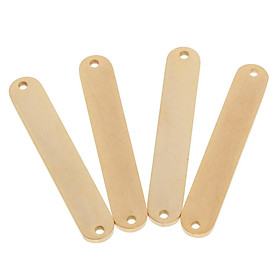 4pcs oval double hole long bar jewelry making connector pendants