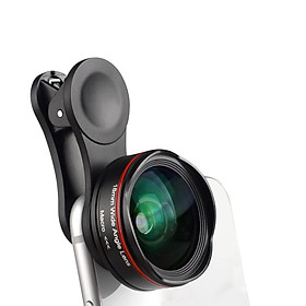 5K Ultra HD Smartphone Camera Lens 18mm 128° Wide-angle 15X Macro Phone Lens Distortionless with Universal Clip