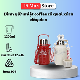 Mua Bình Giữ Nhiệt Coffee Cup   Bình Nước Inox 316 Nắp Kín Kèm Quai Đeo Và Khay Lọc