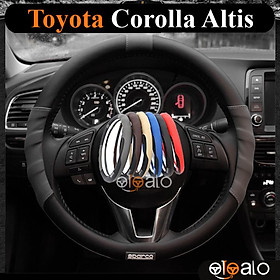 Bọc vô lăng da PU dành cho xe Toyota Corolla Altis cao cấp SPAR - OTOALO