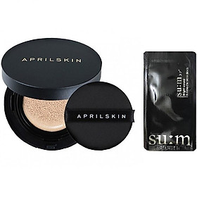 Phấn nước April Skin Magic Snow Cushion SPF50+/PA+++ 15g + 1 mặt nạ sum